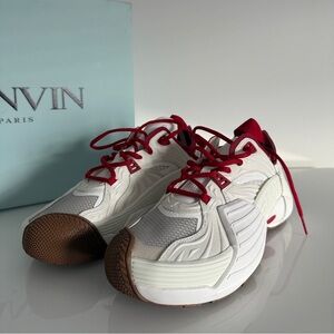 Lanvin Women's White and Red Sneakers